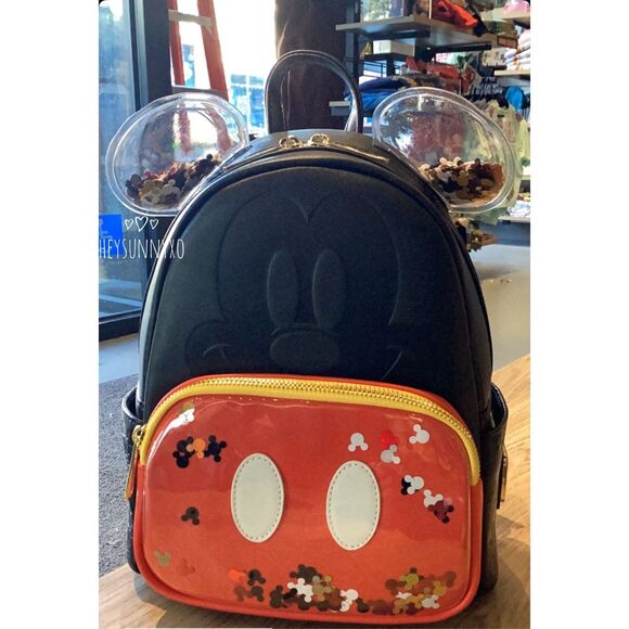 Loungefly Disney Mickey Mouse Confetti Ears Mini Backpack - Picture 1 of 5